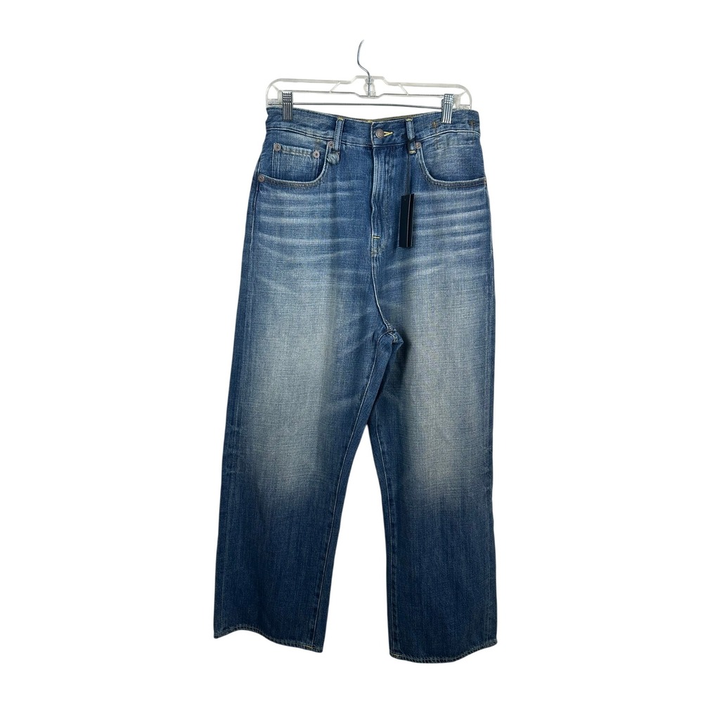 R13 Venti Jean Women 26 Raine Blue NEW High Rise Wide Leg R13WD065-D380B